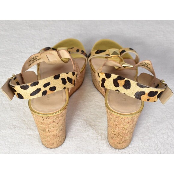 KATE SPADE NEW YORK Ponyhair Animal Print Slingback Sandals size 8.5 - Picture 4 of 7